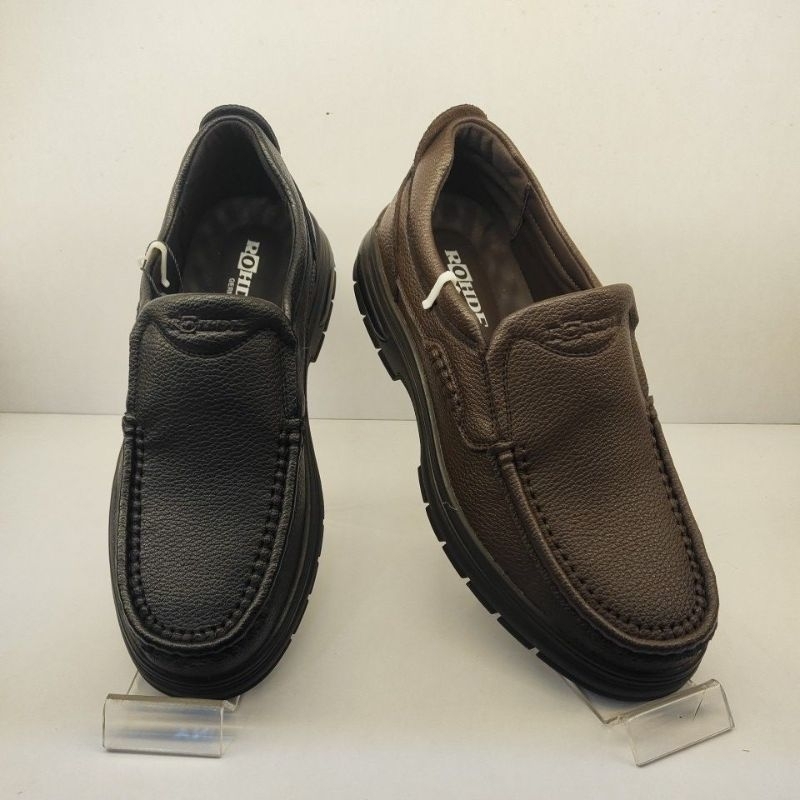 sepatu pria kulit motif kulit jeruk rohde 7205