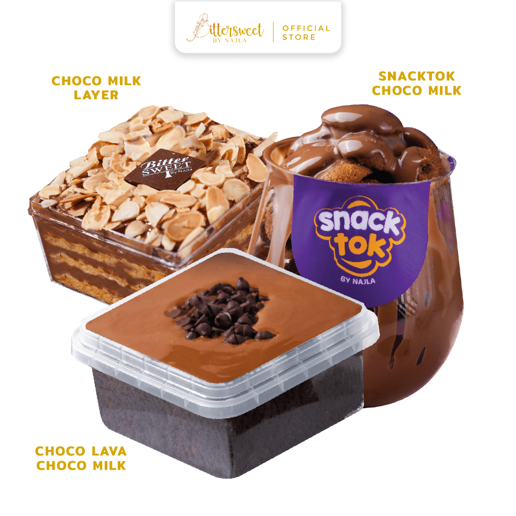 

[ SPESIAL PAY DAY ] All Choco Milk ( Lava + Pastry Layer + Snacktok Full Cookies )