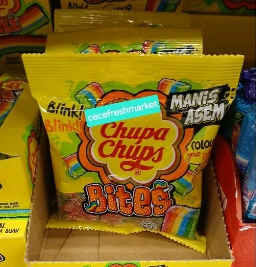 

Jual permen jelly chupa chups rasa asam manis sour bites pack