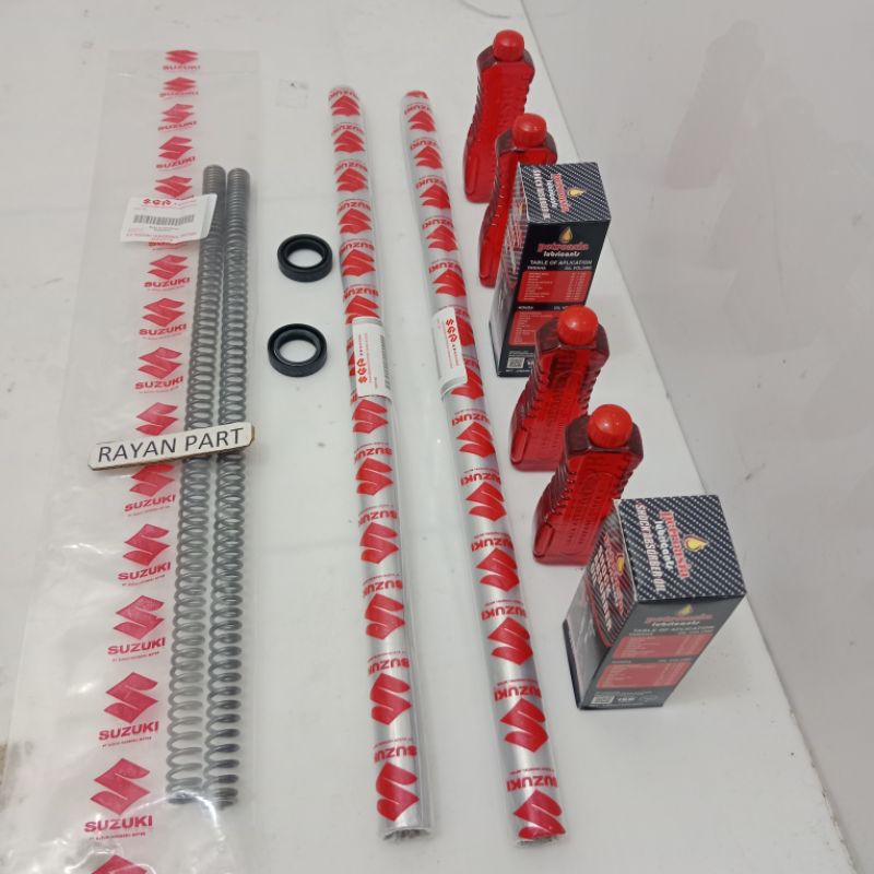 Shock depan komplit Satria fu satria fu sok+sil+oli+per Suzuki