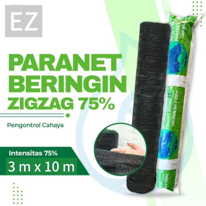 Paranet 75% Panjang 10 Meter x Lebar 3 Meter Jaring waring paranet