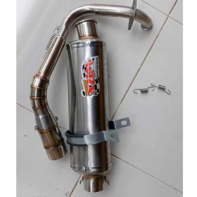 knalpot wrx oval cincin 30cm knalpot wrx leher samping beat Scoopy Vario 150 knalpot wrx