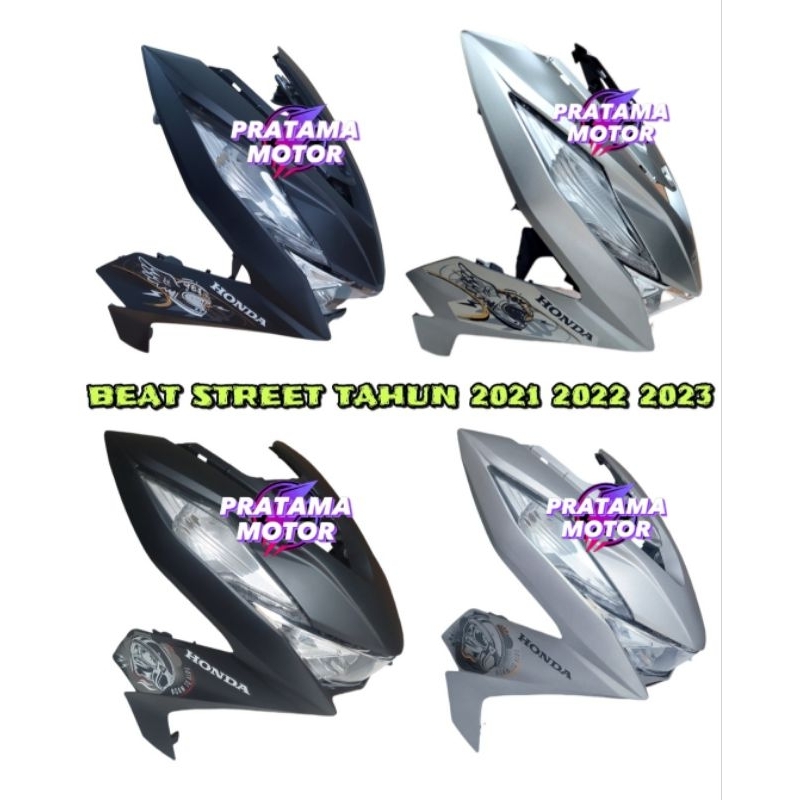 Tameng Body Depan Beat Street Silver K1A 2021 2022 2023 Plus Striping/Sticker