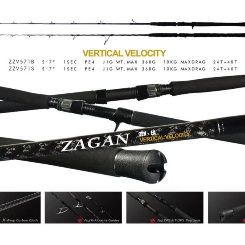 Zen Zagan Vertical Velocity Overhead untuk heavy jigging dan dasaran FREE PACKING PIPA