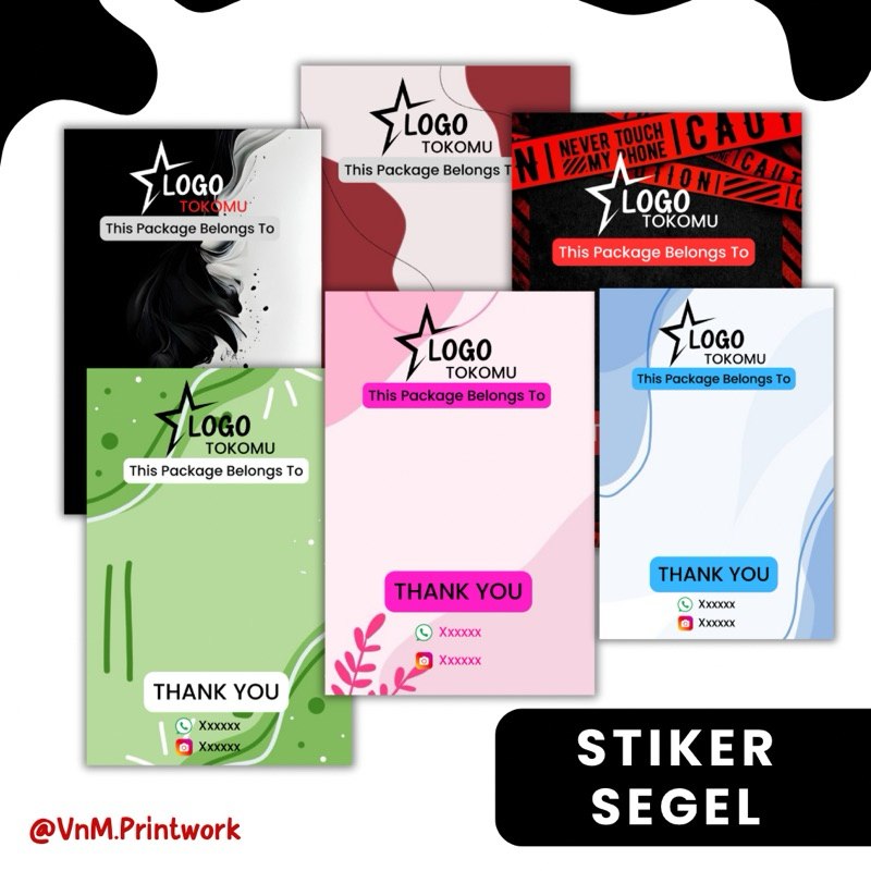 

STIKER SEGEL KEMASAN / STIKER SEGEL PACKAGING / STIKER KEMASAN / STIKER AESTETIC