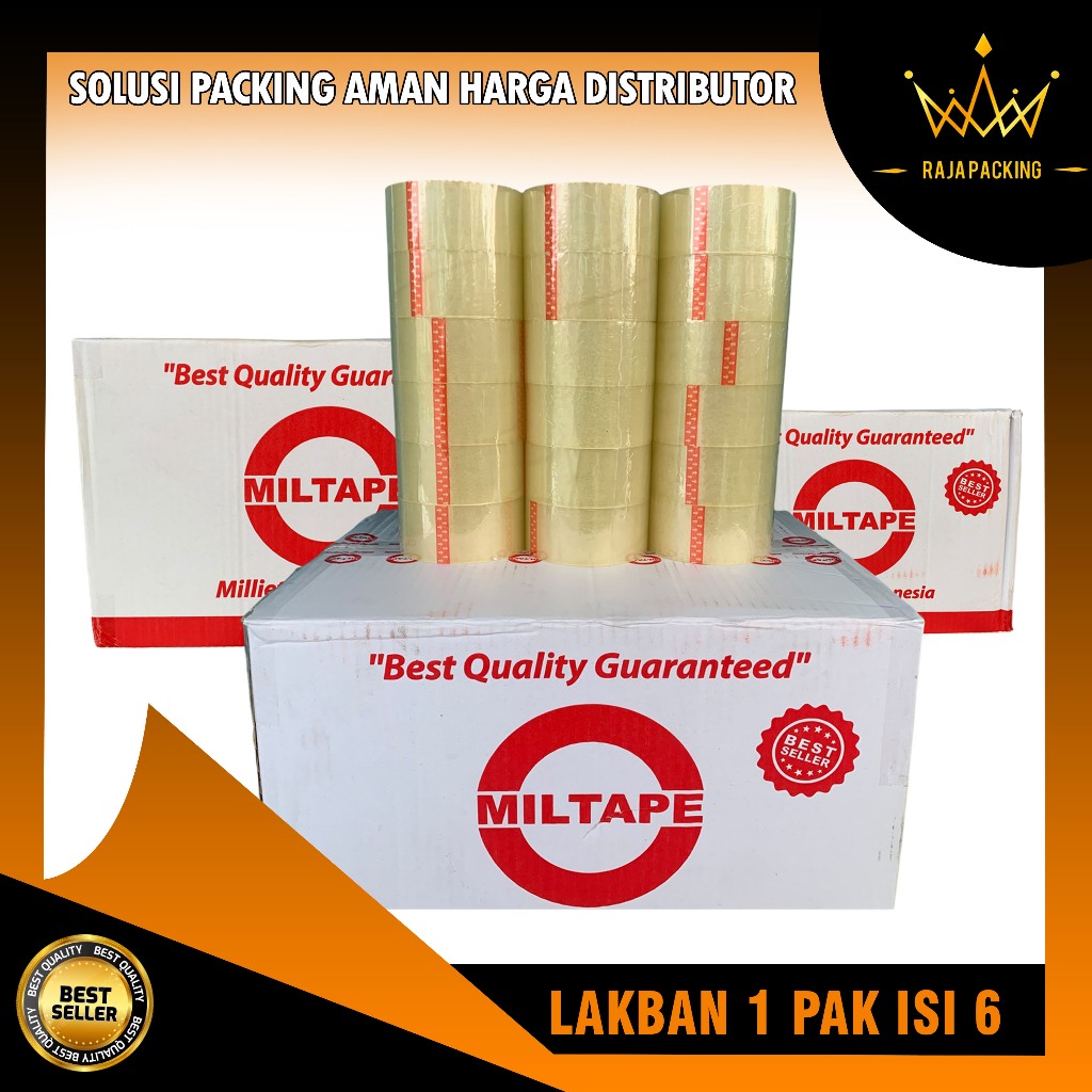 

Raja Packing Lakban Bening Miltape Premium Isi 6 Pcs Harga Distributor Peralatan Kantor Bungkus Kado