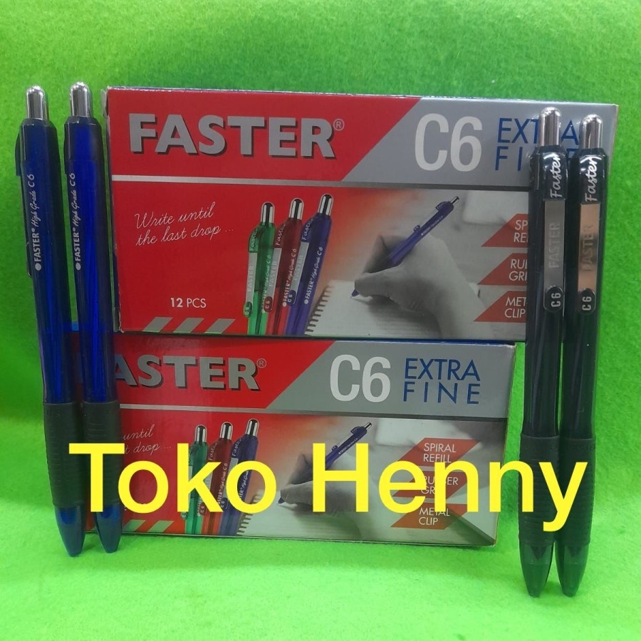 

Pen Faster C6 hitam dan biru