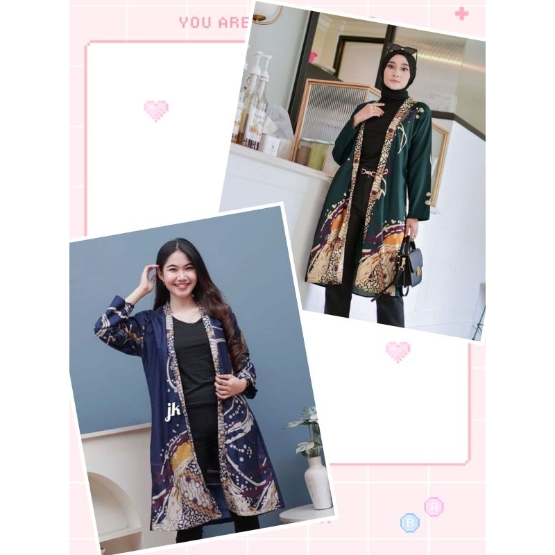 BEST SELLER‼️ Cardigan Batik Kondangan Modern Motif Batik Outfit Kondangan Simpel
