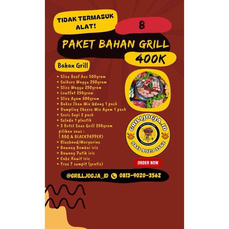 

PAKET BAHAN GRILL 8