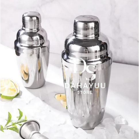 Bottle Botol Shaker Shake Alat Kocokan Pengocok Minuman Cocktail Caffe Barista Stainless Portable