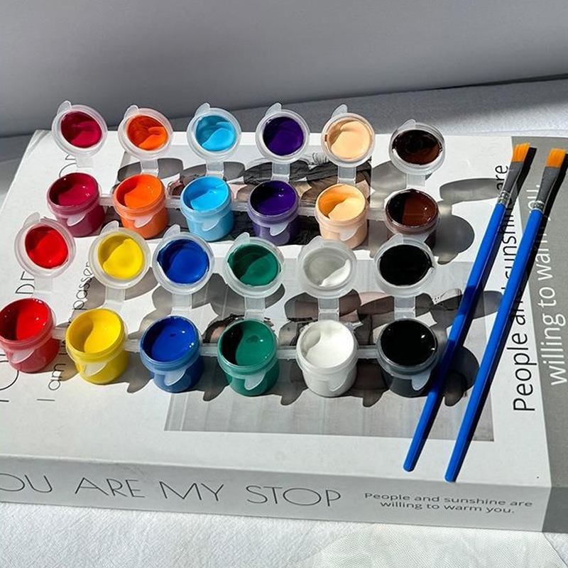 

Cat akrilik/cat acrylic 6 Warna 12 Warna/Cat Akrilik Perlengkapan Seni Lukisan Gambar Kuas Cat Kepala Datar Palet Cat-Miss Art