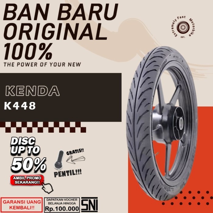 Ban Motor Matic Tubeless Kenda K448 Ring 16 Ban Motor Nouvo Skywave Hayate Tubless  Sepasang Ring 16