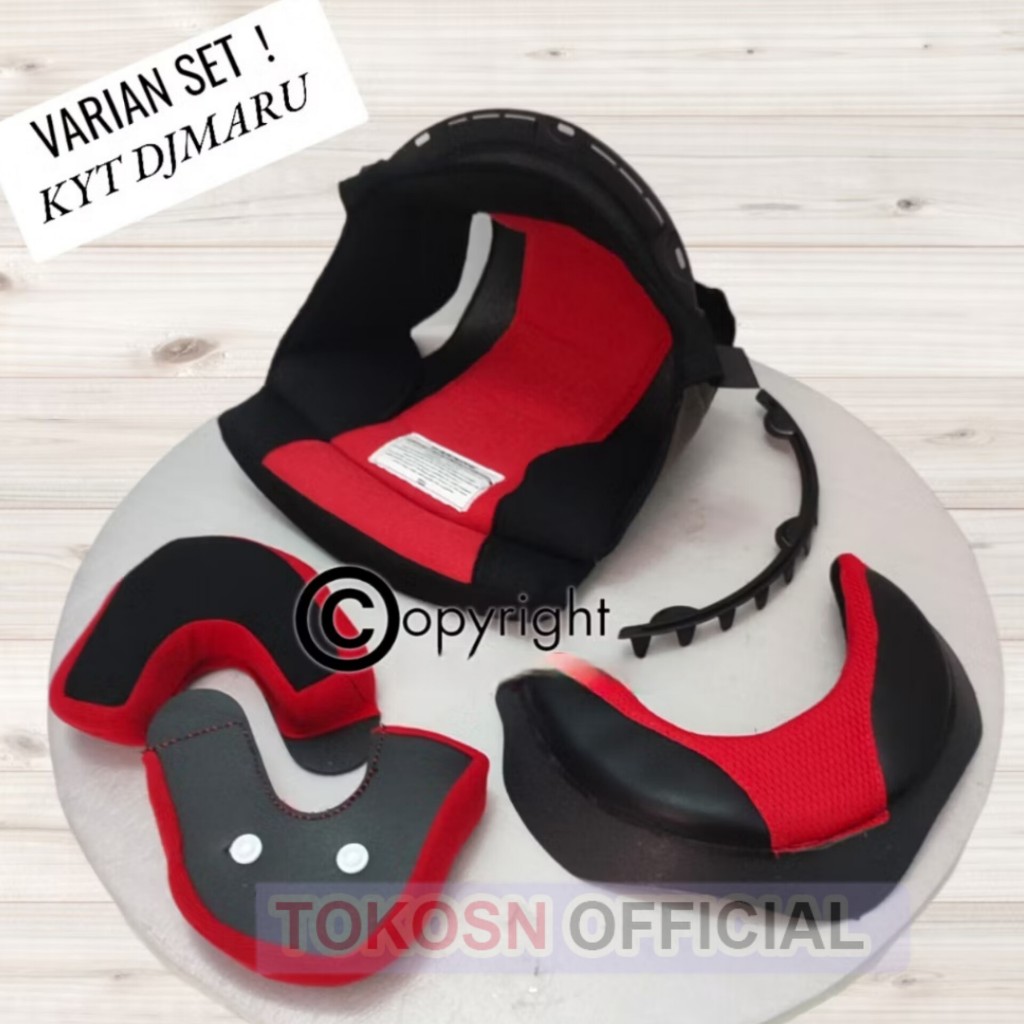 Busa pipi helm KYT DJ MARU SET Fullset size S M L XL XXL