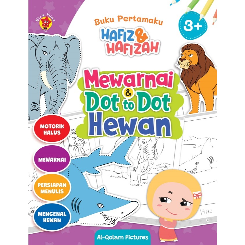 Gramedia Batam - Buku Pertamaku Hafiz dan Hafizah Mewarnai dan Dot to Dot Hewan