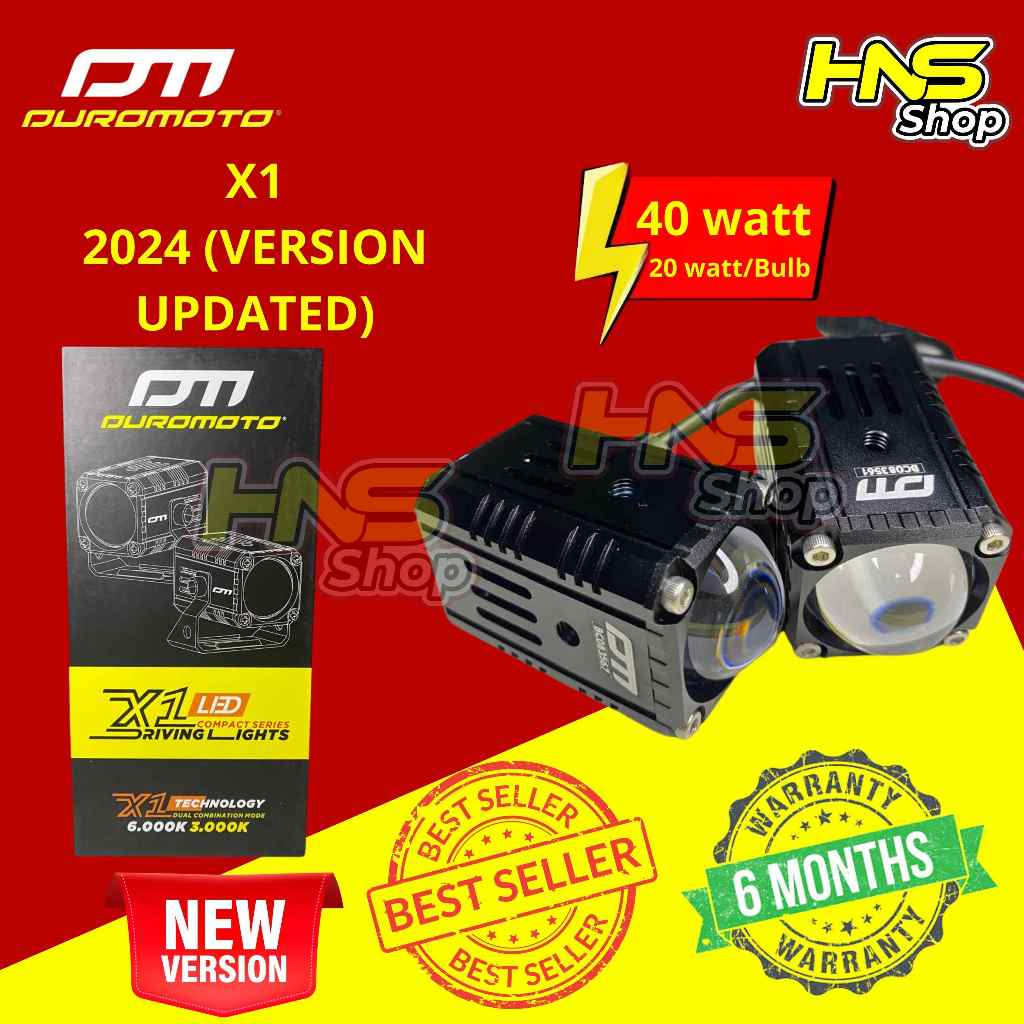 DUROMOTO X1 LAMPU LED 20 WATT FOGLAMP LAMPU TEMBAK MOTOR PREMIUM