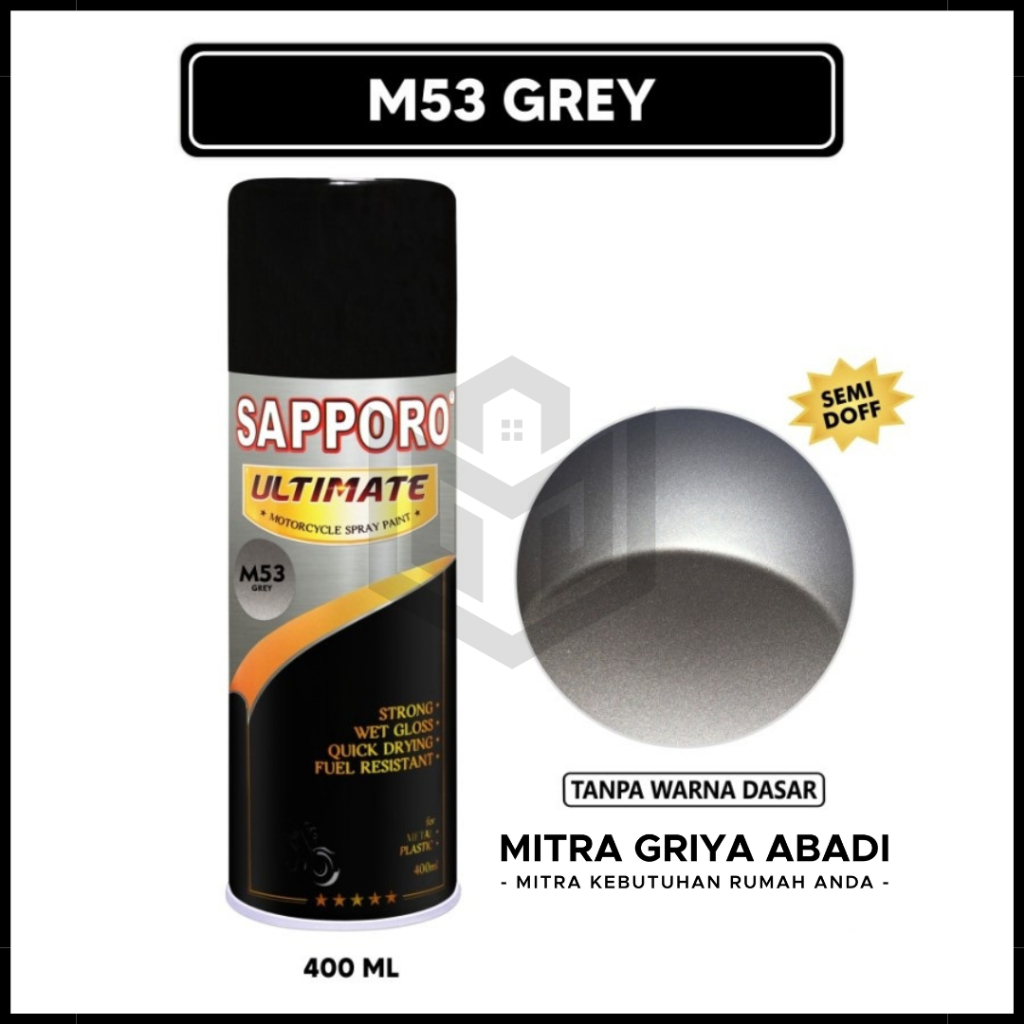 Sapporo Ultimate 400ml M53 Grey (Doff) / Cat Semprot