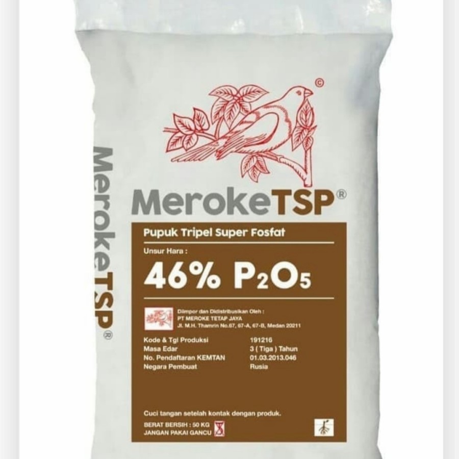 PUPUK MEROKE TSP 50 KG ORIGINAL KEMASAN PABRIK