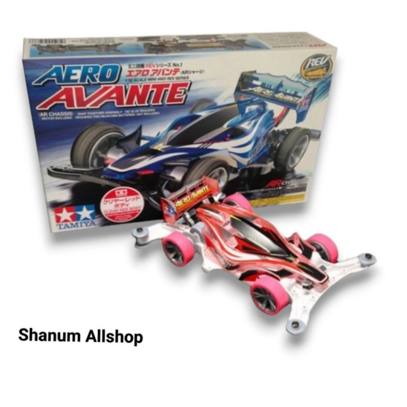 TAMIYA 95058 AERO AVANTE CLEAR PINK BODY FLUORESCENT PINK TIRES [ AR CHASSIS ]