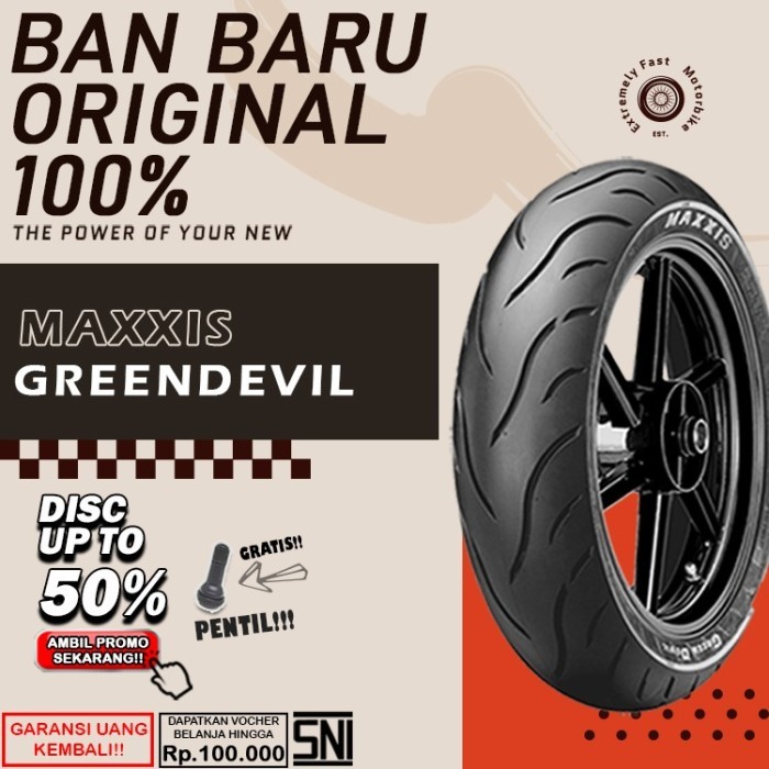 Ban Motor Matic Tubeles Maxxis Greendevil Ring 14 BanMotor Beat Vario Scoopy Tubles Sepasang Ring 14