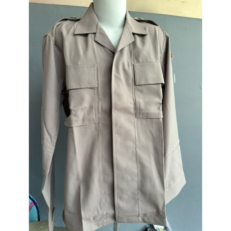 CUCI GUDANG PENGHABISAN STOK BAJU DINAS PDL COKLAT POLRI ORIGINAL JATAH