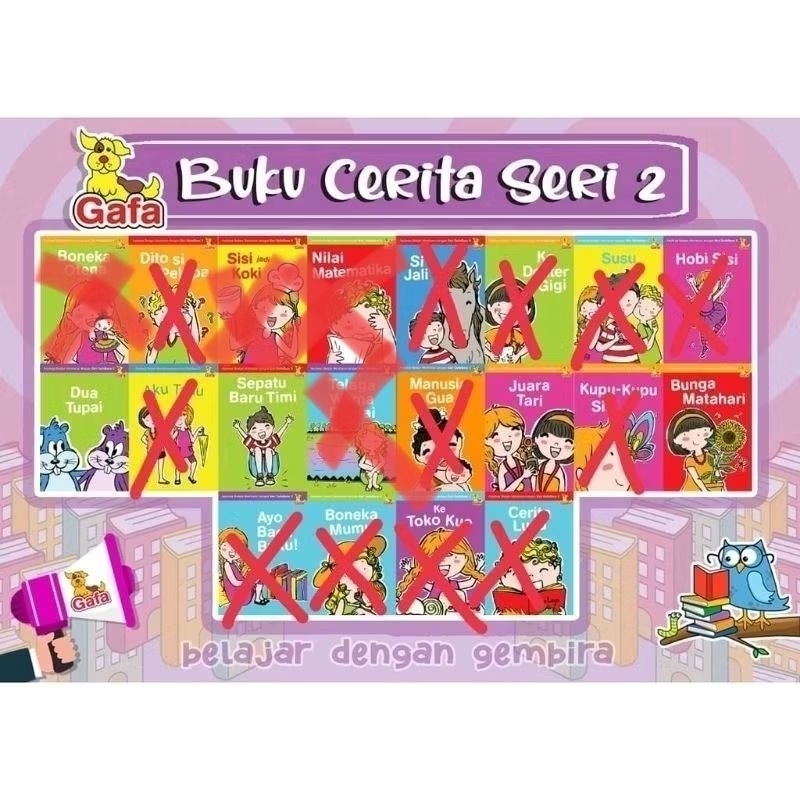 Buku cerita anak PAUD TK Gafabaca seri 2