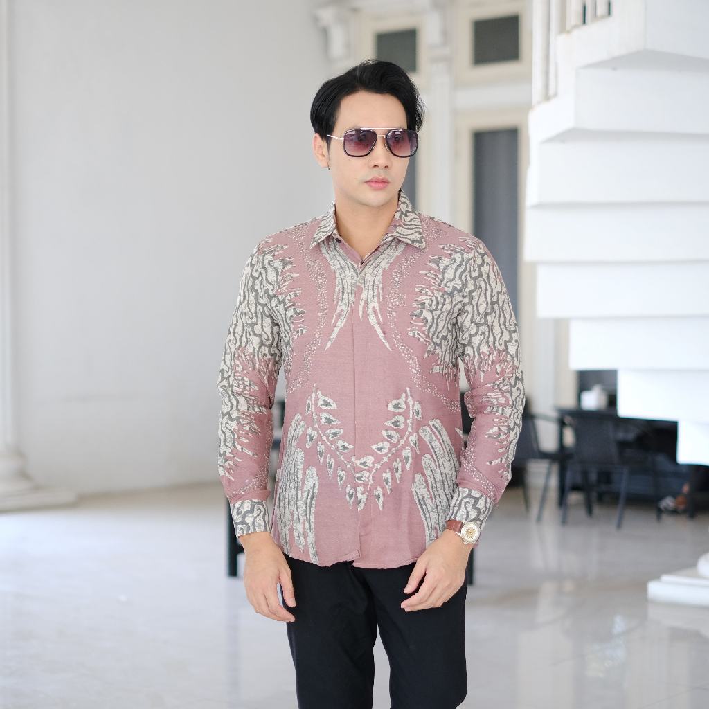 BAJU ATASAN KEMEJA BATIK PRIA LENGAN PANJANG ATASAN KEMEJA BATIK PRIA SLIMFIT DAN REGULER KEMAJA BAT