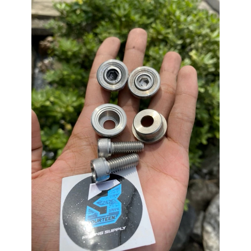 Baut Ring Manisan Footstep Stainless M10 Drat 12 Baut Dudukan Postep Stenlis CBR K15 K45 CB650 Set P