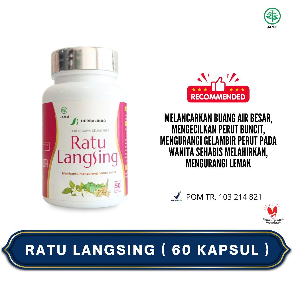 Kapsul Ratu Langsing Herbal pelangsing Alami BPOM