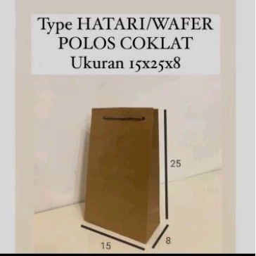 

paperbag polos wafer 15x8x25 ( P+L+T )