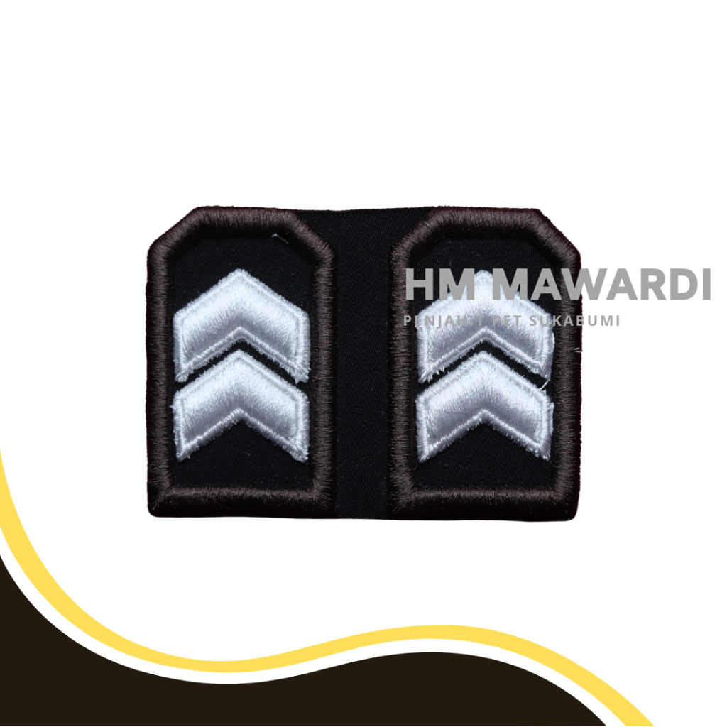 Pangkat Briptu Bordir Timbul