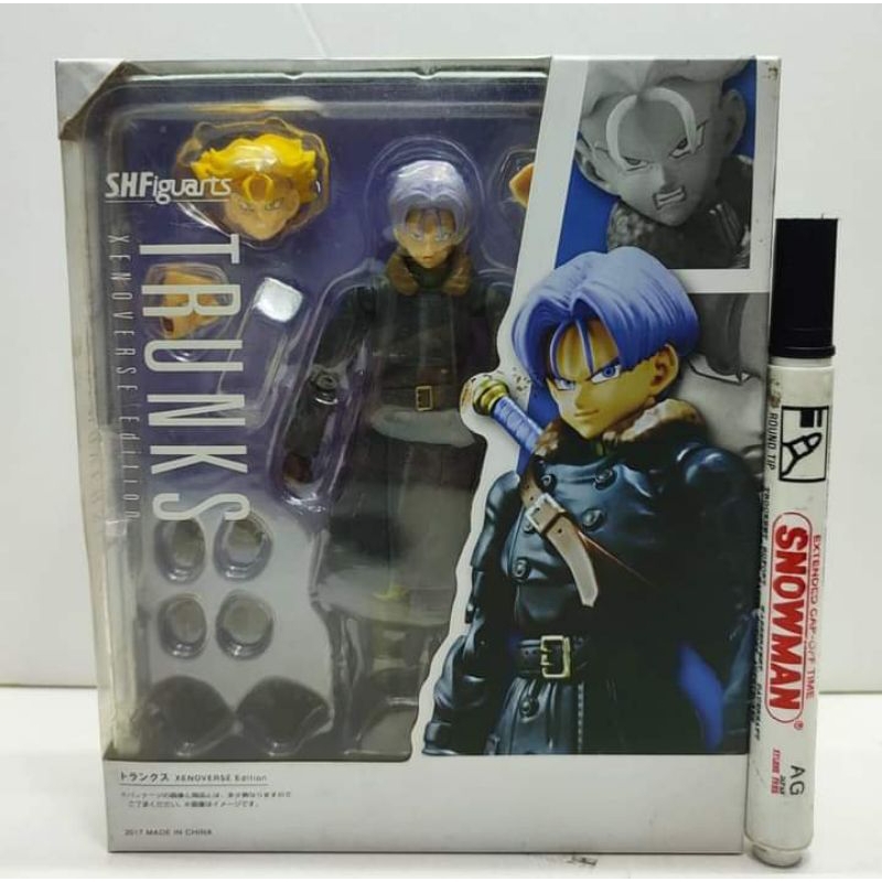 mainan action figure shf trunks xenoverse edition dragonball shfiguarts recast bandai dragon ball su