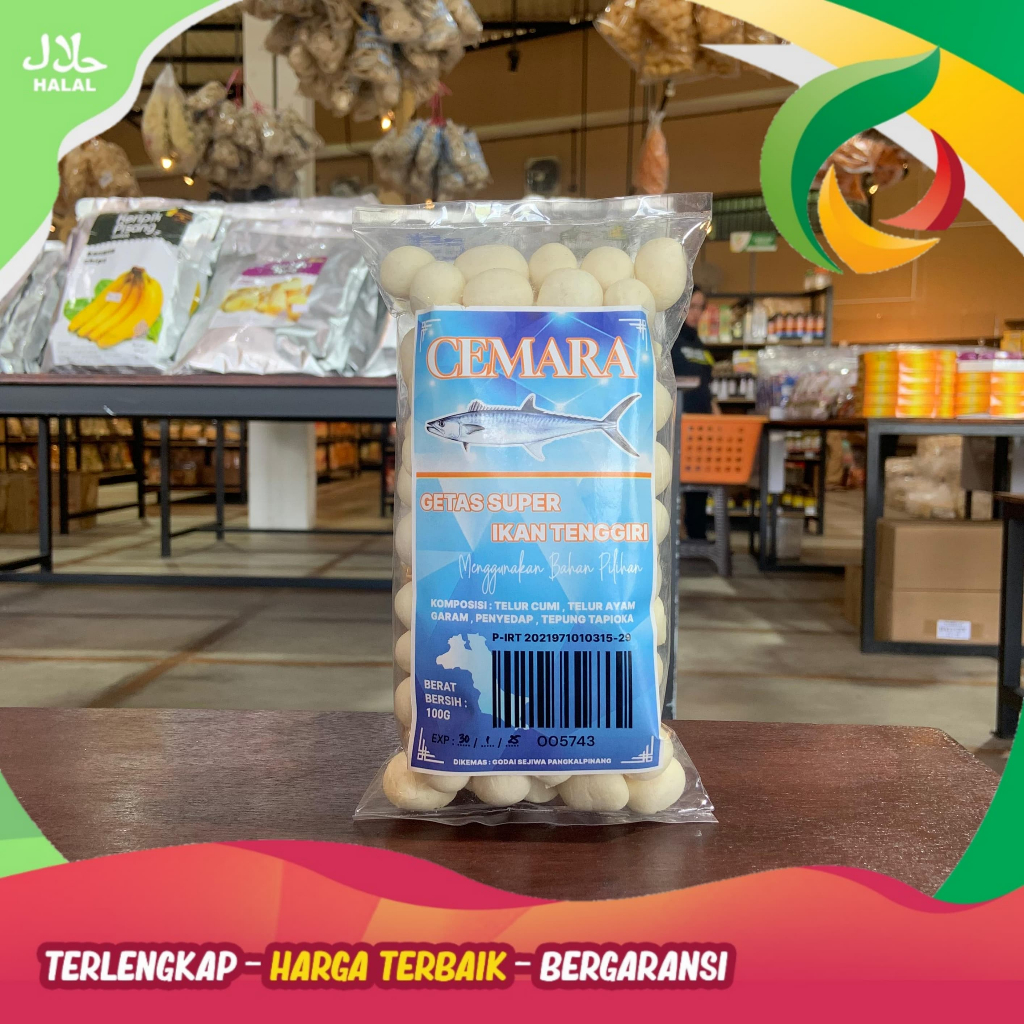 

GETAS IKAN TENGGIRI CEMARA BULAT 100GR KHAS BANGKA