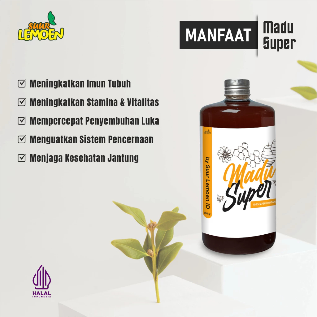 

Suur Lemeon - Paket Asam Lambung Diet Sehat Bundling Cuka Apel 500ml dan Madu Hutan 700gr Asli PTRKP