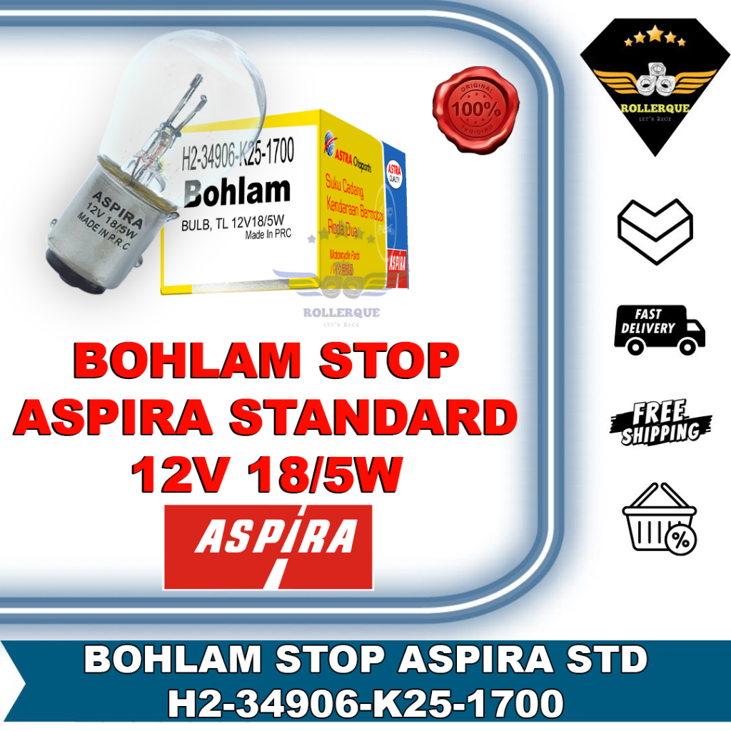 Lampu Bohlam Belakang Stop Motor Honda Beat Fi ESP  Genio Deluxe Scoopy 2020 2021 Spacy Karbu Vario 