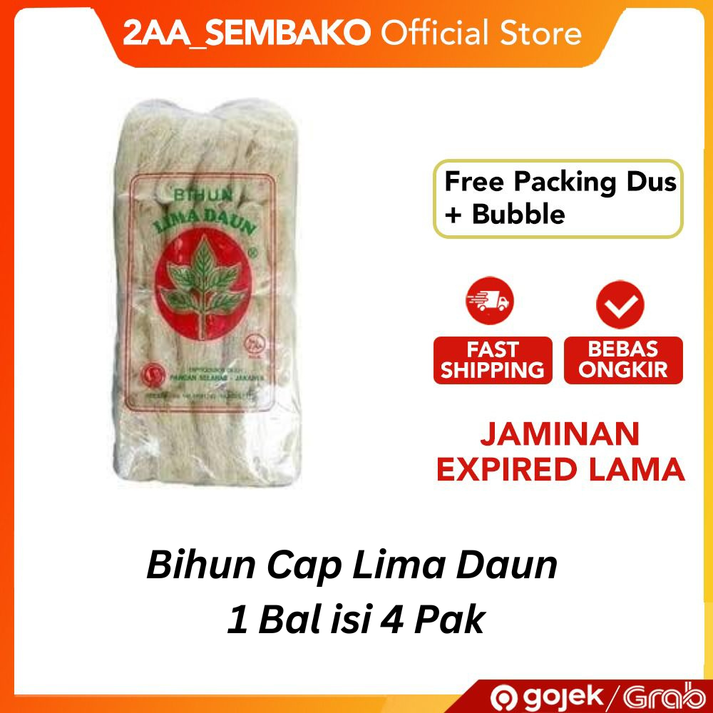 

Bihun Cap Lima Daun 1 Bal isi 4 Pak