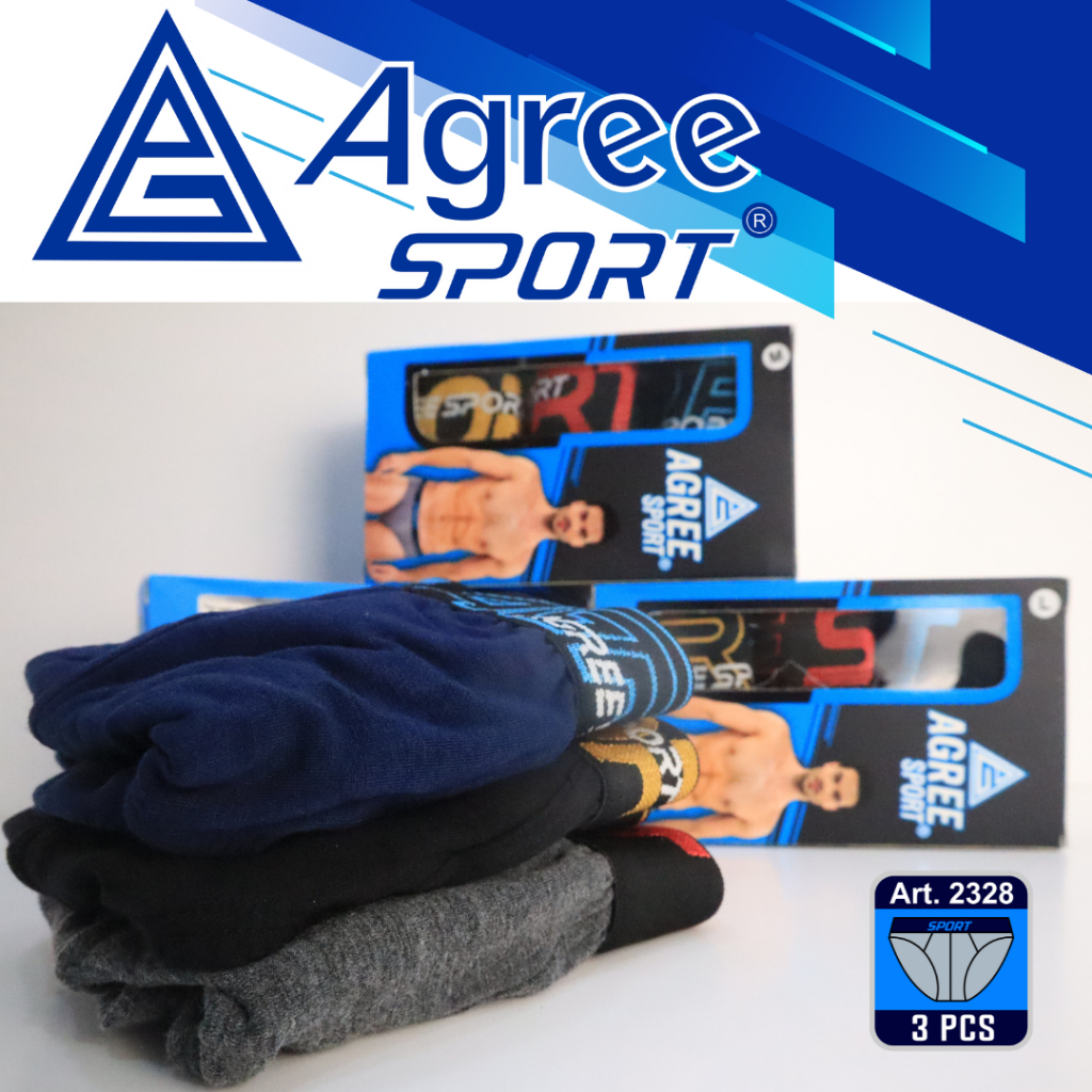 3 [pcs] Celana Dalam Agree Sport 2328 Karet Luar | CD Agree Pria Dewasa | CD Sport Pria