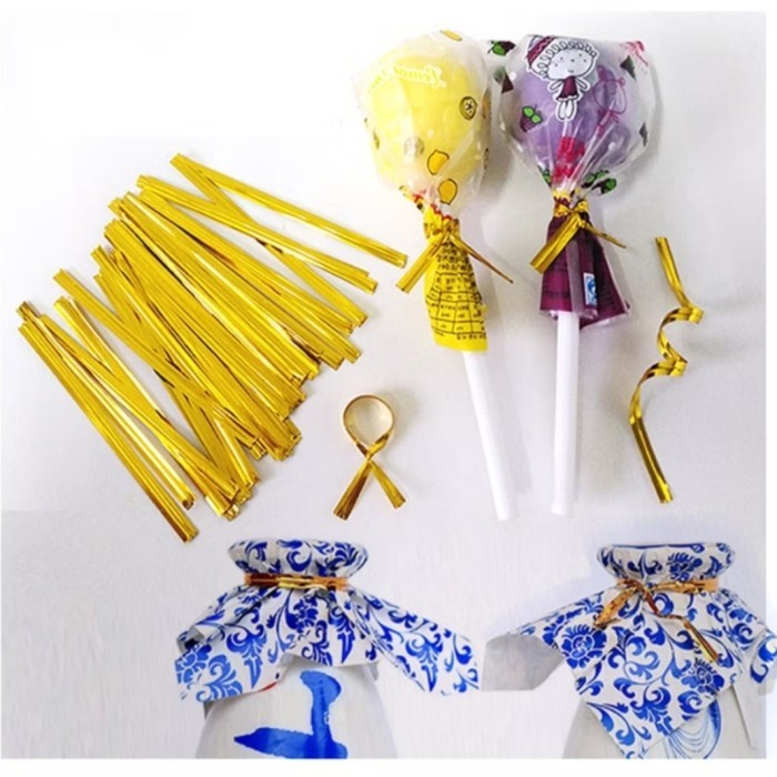 

KAWAT TWIST POTONGAN 8CM / TALI KAWAT SOUVENIR/KAWAT METALIK PENGIKAT