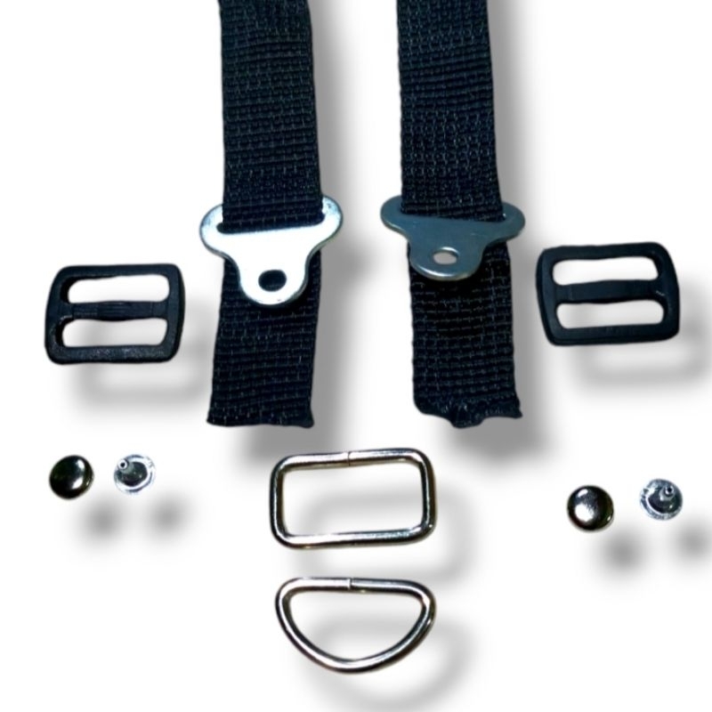 Alat Servis tali Helm Tas dan alat kerajinan lainya (Tali Webbing Ring Stoper Rivet Segitiga Besi)