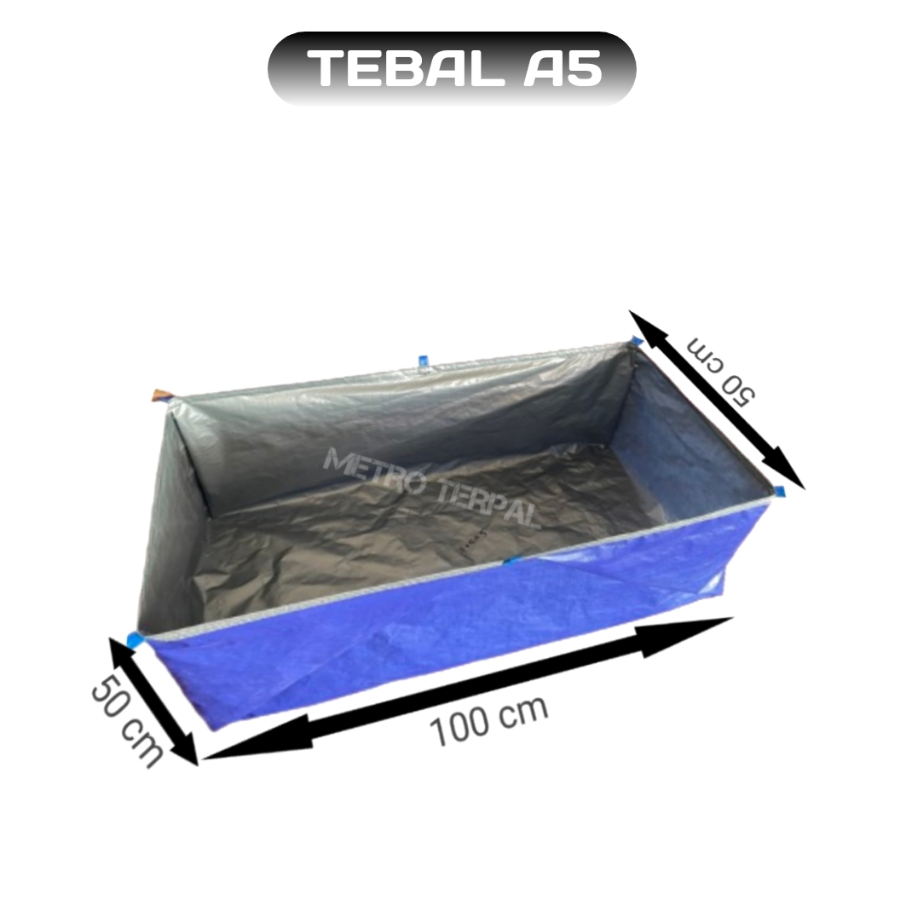 Kolam Terpal 100x50x50cm Tebal A5