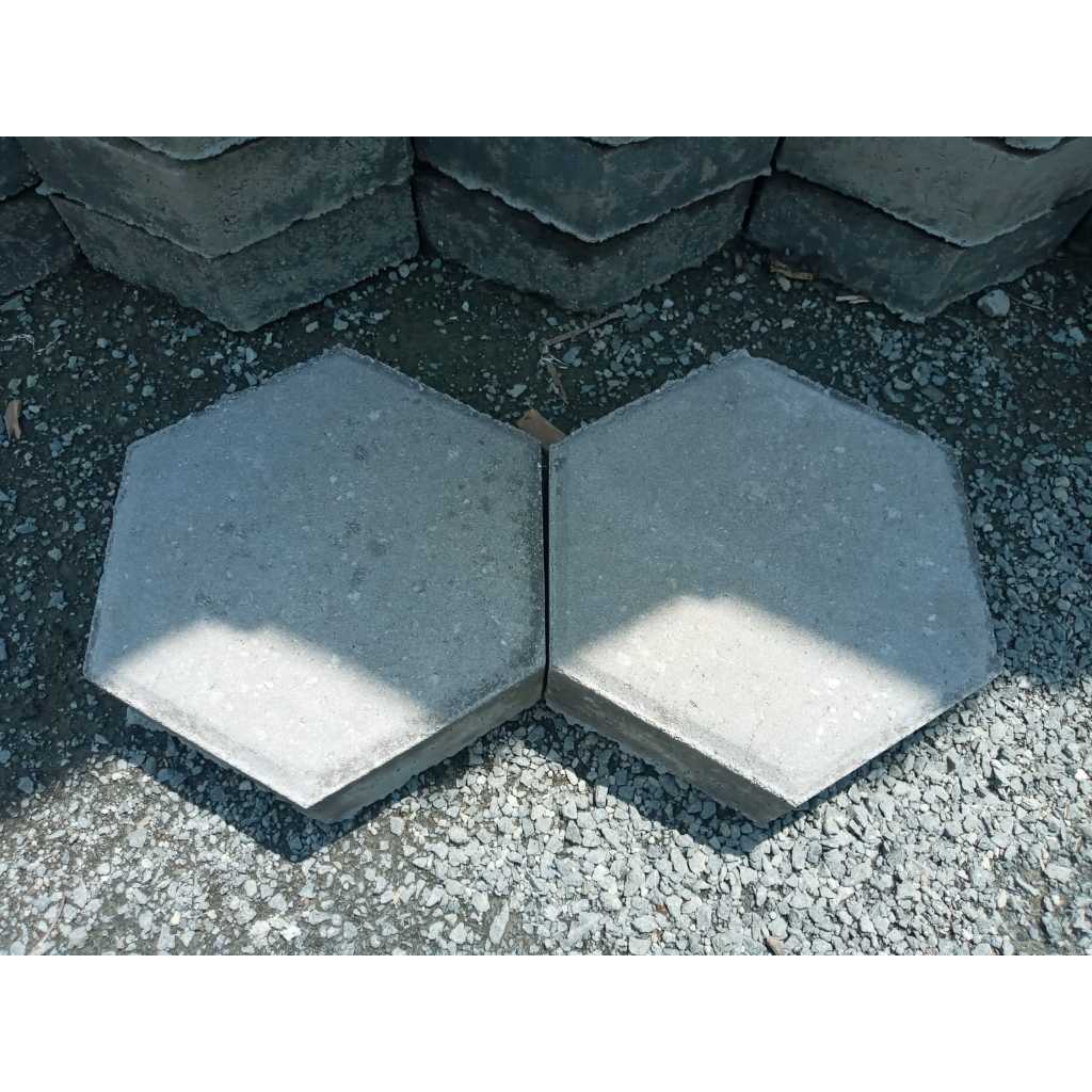 Paving Block model HEXAGON Pres Mesin FIBRASI / Paving Blok / Konblok / Conblcok / 6CM,8 CM / Murah