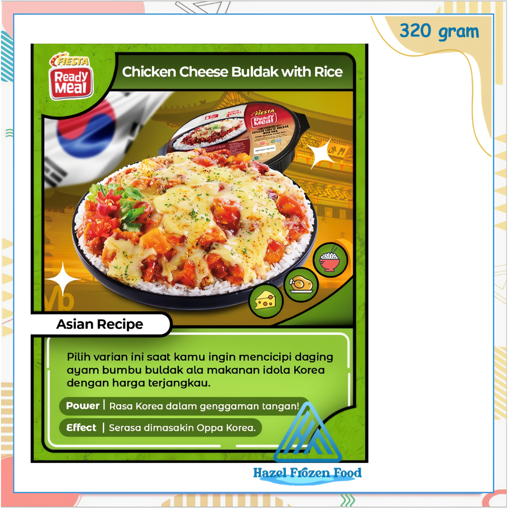 

Fiesta Ready Meal Rice With Chicken Cheese Buldak Frozen Food Karawang