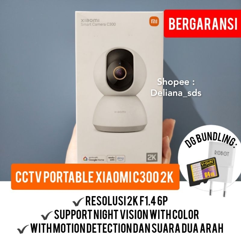 Xiaomi Cctv 360° C300 2K Garansi Resmi 1 Tahun Cctv Xiaomi 360° C300 2K Xiaomi Cctv C300 2K Cctv Xia