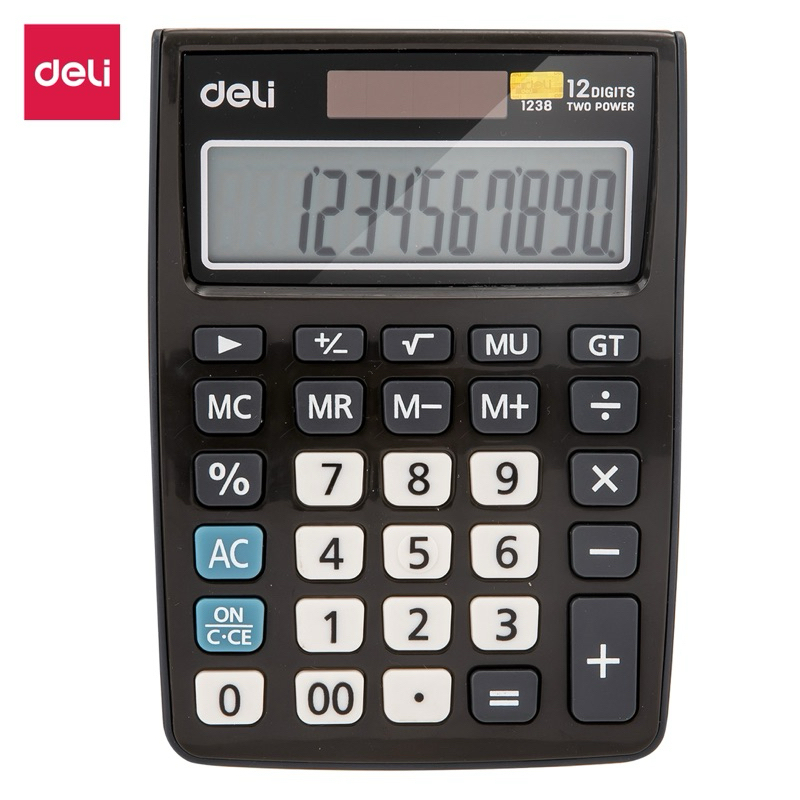 

Deli kalkulator 1238 Deli Desktop Calculator 12 digits black grey yellow blue