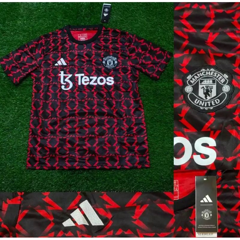 NewJerseyBola Prematch Training Manchester united/Red Devils 2025 GRADE ORI