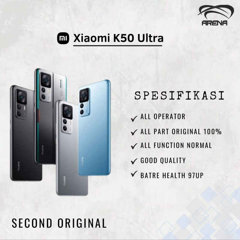Xiaomi Redmi K50 Ultra/xiaomi 12TPRO【Garansi Sinyal Permanen】12+512GB/12+256GB/Second ORIGINAL 100% 