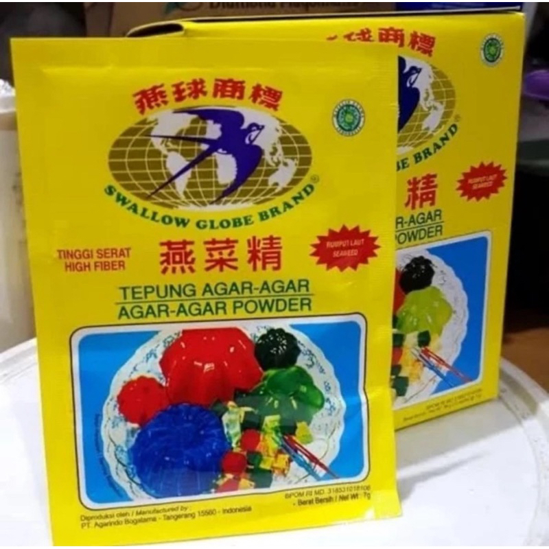 Agar agar swallow globe plain satuan