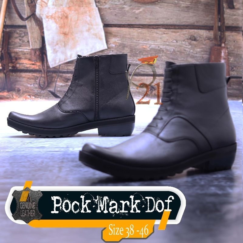 sepatu pdh pria merk p21 kulit asli model POCKMARK DOF
