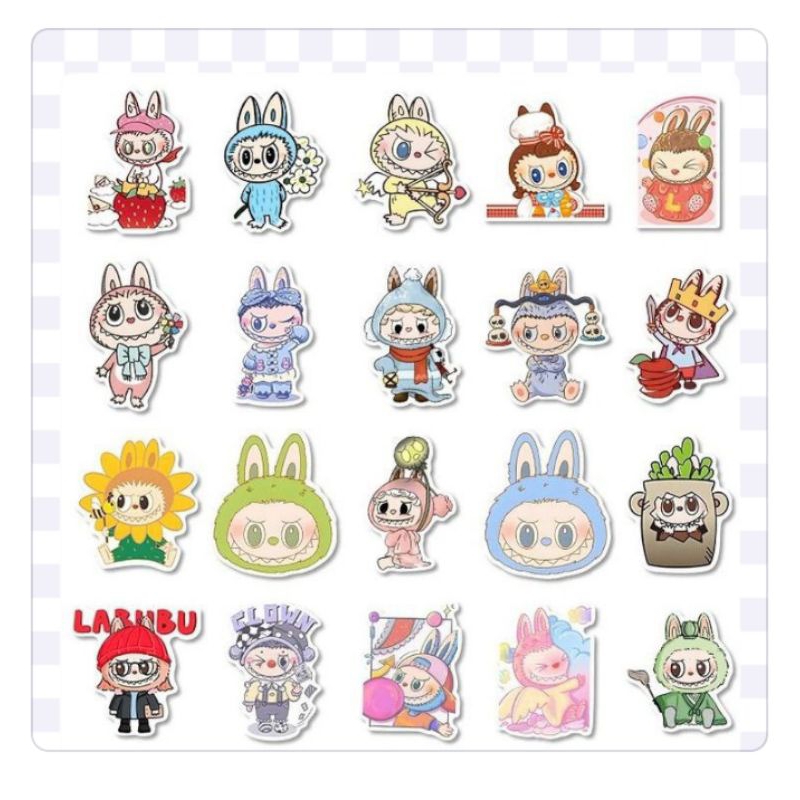 

stiker lucu viral labubu isi 20pcs