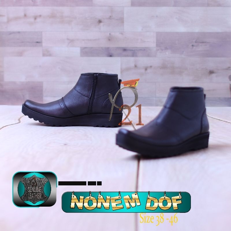 sepatu pdh pria merk p21 kulit asli model NONEM DOF