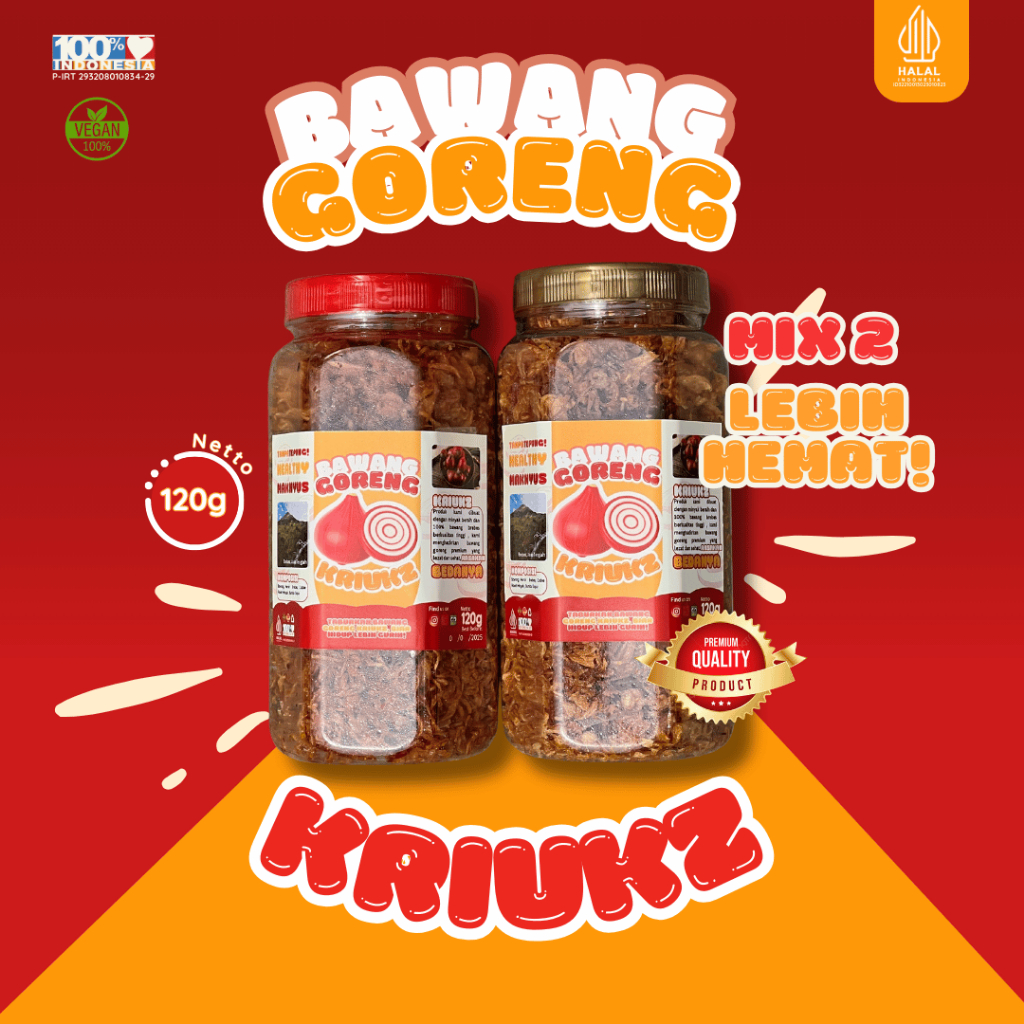 

Bawang Goreng Kriukz Bawang Goreng Premium MIX 2 pcs